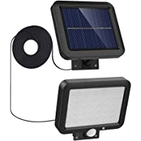 Luz Solar Exterior con Detector de movimiento- IP65 impermeable iluminacion Exterior 520LM Foco Solar- 56 LED 6500K luz…